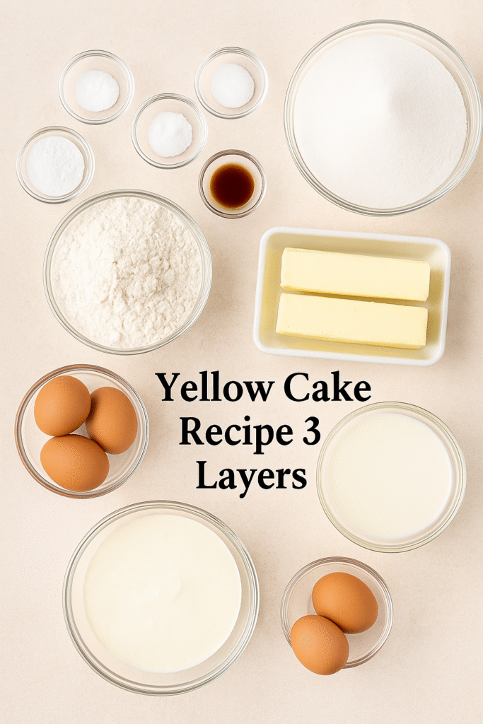 yellow cake recipe 3 layers